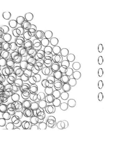200pcs 8mm Mini Split Jump Ring with Double Loops Small Round Metal Silver Key Rings Connectors for Making Handwork Charms Pendants Key Chains Ornaments DIY Crafts Accessories Silver 8mm 200pcs 8mm