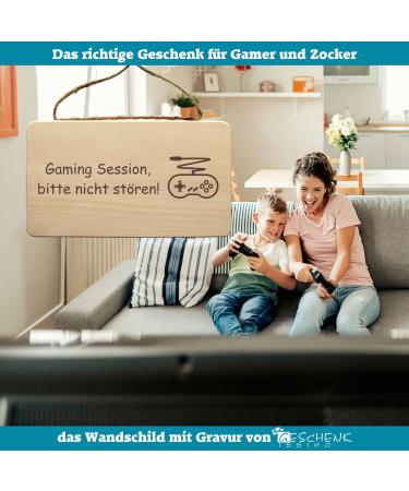Custom Engraved Wooden Gamer Shield | Personalized Gaming Sign & Room Decoration | Perfect Gift for Teens & Kids - Buy Online on SooperMarket.com