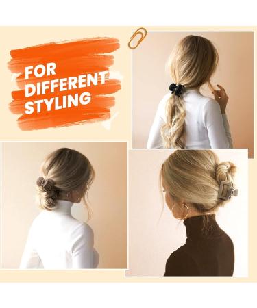Small Claw Hair Clips for Thin Hair - 8pcs Matte Rectangle & Double Row Teeth Jaw Clips for Fine Hair - Buy Online on SooperMarket.com