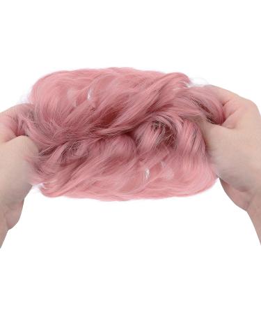 Synthetic Hair Bun Extension - Pink Scrunchie 45g - Messy Updo Ponytail for Women - Buy Online on SooperMarket.com