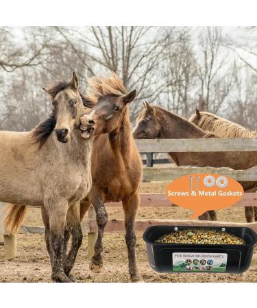 GIISH 2 Pack Chicken Goat Hanging Fence Feeder Black ABS for Deer Duck Dog and Piglets Goose Waterer Trough - Buy Online on SooperMarket.com