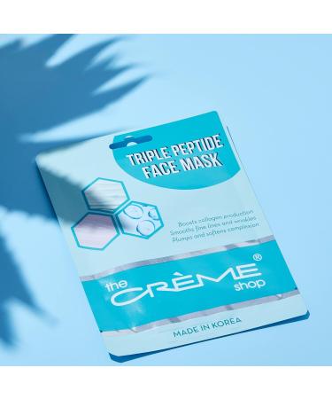 Shop The Cr me Shop Triple Peptide Face Mask - Anti-Aging Hydrating Korean Sheet Mask (5 Pack) for Plumper Softer Skin - Buy Online on SooperMarket.com