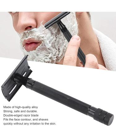 Ankroyu Double Edge Safety Razor - Portable Metal Beard & Body Hair Trimmer with Classic Handle & 5 Reusable Blades - Perfect for International Shipping - Buy Online on SooperMarket.com