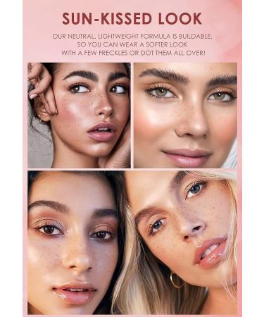 Sumeitang 2 Colors Liquid Freckle Pen - Natural Lifelike Face Fake Freckle Makeup - Waterproof Long Lasting Quick Dry Faux Freckles Pen - Light Brown & Dark Brown - Buy Online on SooperMarket.com