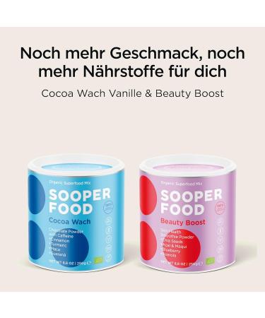 Sooper Food Cocoa Wach - Bourbon Vanilla 250g | Organic Vegan Chocolate Nut Powder with Turmeric & Natural Caffeine for Morning Energy Boost - Buy Online on SooperMarket.com