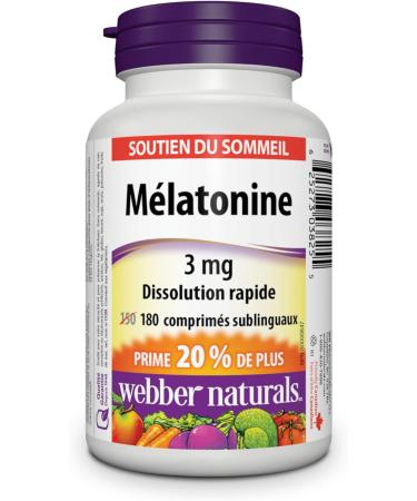 Webber Naturals Melatonin 3 mg 180 Quick Dissolve Tablets For Sleep Support Vegetarian & Vitamin C Timed Release 1000 mg 150 Tablets For Bones Teeth Immune and Antioxidant Health - Buy Online on SooperMarket.com