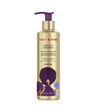 Pantene Gold Series Argan Oil from ProV for Natural and Curly Textured Hair Sulfate Free Shampoo 8.5 Fl Oz