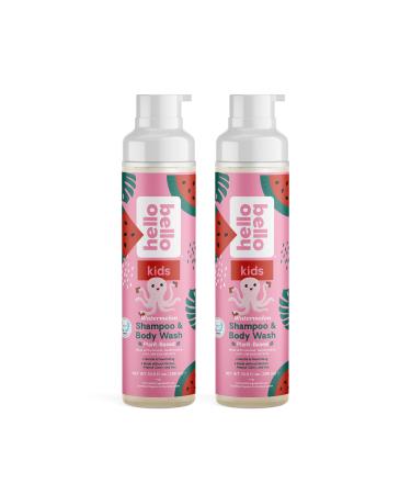 Hello Bello Kid's Shampoo & Body Wash I Tear Free Hypoallergenic and Pediatrician Tested Moisturizing Plant Based Formula for Babies and Kids I Watermelon Scent I 20 FL Oz (2 Packs of 10oz) 10 Fl Oz (Pack of 2)