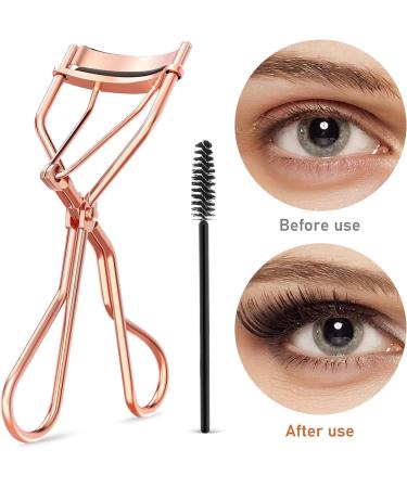WLLHYF Eyelash Curler Kit with 10 Silicone Refill Pads and Mascara Brush - Universal Lash Curler Makeup Tool for Women - Buy Online on SooperMarket.com