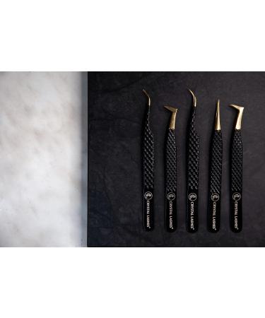 Buy Crystal Lashes Tweezers Set (3 Pieces) with Case - Perfect for Eyelash Extensions & Makeup - International Shipping Available - Buy Online on SooperMarket.com