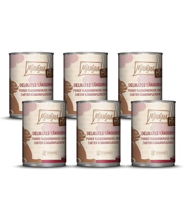 Mjamjam Premium Wet Cat Food Bundle - Pure Meat Enjoyment with Kangaroo & Hearty Wild Rabbit in Blueberries - 6 Pack (400g) - Buy Online on SooperMarket.com