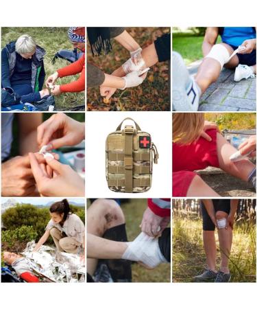 MineUp 46-Piece First Aid Kit - Comprehensive Outdoor Trauma Set for Camping Hiking Hunting & Home | Military-Grade Medical Bag in Yellow - Buy Online on SooperMarket.com