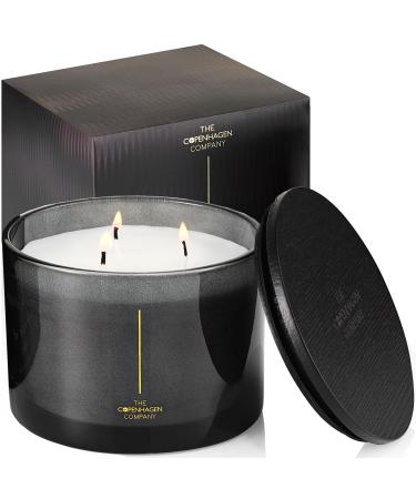 Luxury Scented Candle Gifts for Women | Soy Candle | 40 Hours Burn Time | The Copenhagen Company - Cherry Cedarwood & Oud (17oz) Essence Of Time 14oz