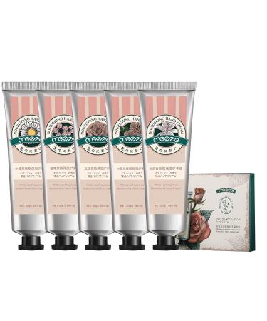Plant Fragrance Hand Cream Gift Set - 5 Mini Moisturizers for Cracked Hands | Best Hand Care Cream | Hydrating 1g Each - Buy Online on SooperMarket.com