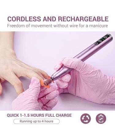 MelodySusie Cordless Nail Drill - Rechargeable Electric Efile Kit for Acrylic Gel Nails - Purple - Buy Online on SooperMarket.com