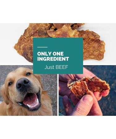 PawGang - Beef Jerky 200g - 100% Natural EU Sourced Treats for Dogs Puppies Young Adult Old Small and Large Dog - Tasty Air Dried Chews Snacks - Healthy Hypoallergenic - Low Fat Grain Free - BARF Raw - Buy Online on SooperMarket.com