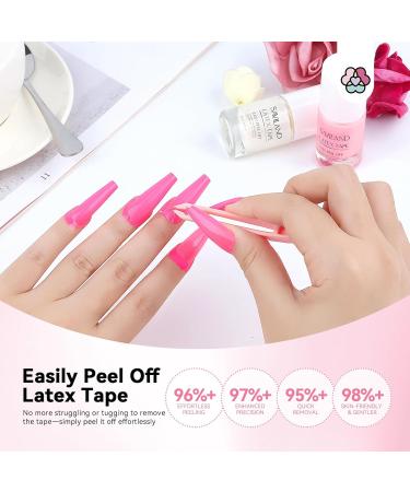 SAVILAND Liquid Latex for Nails - 20ML Peel Off Barrier & Cuticle Guard with Tweezer | Nail Art Tools for Home & Salon Manicure - Buy Online on SooperMarket.com