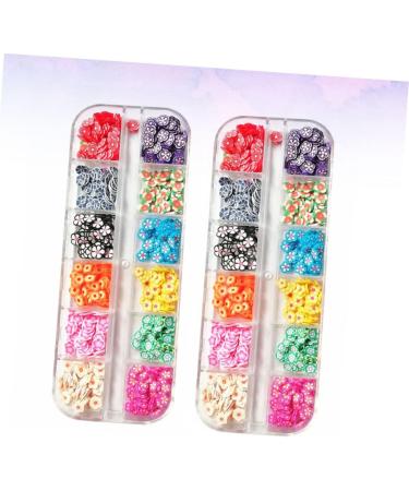 Healeved 2 Boxes 12 Polymer Clay Sequins Lemon Nail Art Fruit Nail Sequins Nail Decorations for Nail Art Nails Decoration Nail Art Accessories Nail Stickers Soft Pottery 3d The Flowers - Buy Online on SooperMarket.com