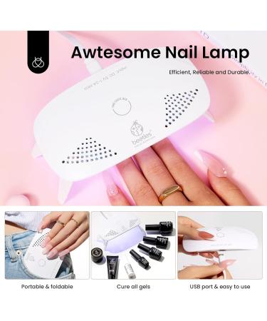 Beetles Gel Poly Extension Nail Kit - 6 Colors Blue Green Nude Pink | UV Lamp, Base & Top Coat for Summer Nails - Buy Online on SooperMarket.com