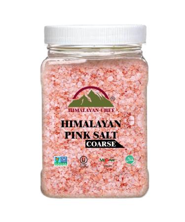 Himalayan Chef Pink Himalayan Salt Coarse Grain, Plastic Jar - 5 lbs. For Refill Grinders