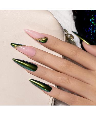 RARJSM Chameleon Liquid Chrome Nail Powder Set 6 Pcs | Iridescent Glitter & Mirror Effect | Easy Application for Nail Art | No Curing Required - Buy Online on SooperMarket.com