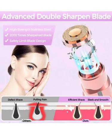Facial Hair Removal for Women - Flawless Touch Hair Remover & 2 in 1 Trimmer with LED Light - Rechargeable Epilator for Peach Fuzz, Lips, Chin, Arms - Buy Online on SooperMarket.com