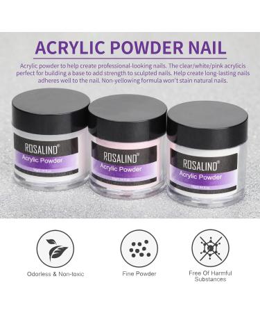 TBeautfave Pink Acrylic Powder Acrylic Powder and Liquid Set Polymer For Acrylic Nail Extension Carving Acrylic Nail Kit Acrylic Nail Brush Nail Art Starter Kit For Nail Art Salon Home DIY - Buy Online on SooperMarket.com