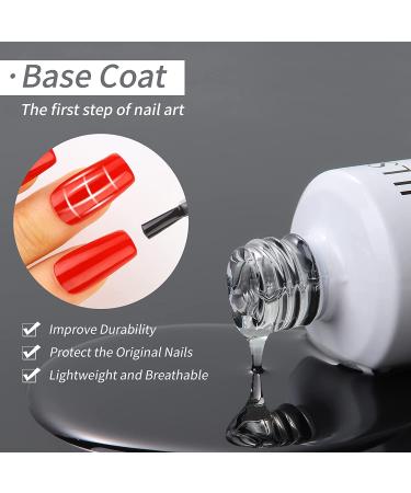 AILLSA 3PCS Base and Top Coat Set - No Wipe Matte & Mirror Gloss | Long-Lasting Gel Nail Polish | UV LED Soak Off | Nail Art DIY - Buy Online on SooperMarket.com