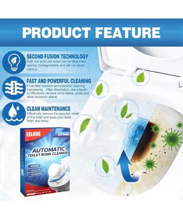 12pcs Toilet Cleaner Active Tablets Toilet Bowl Cleaner Toilet Limescale Remover Toilet Stain Remover Heavy Duty Toilet Cleaning Tablets Deep Clean Deep Cleaning Foam Action Tabs Toilet Cleaner - Buy Online on SooperMarket.com
