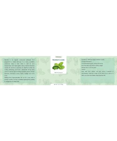 Viktairy Menthol Crystals 4 oz - 100% Pure Organic Mint Crystals for Shower Steamers, Creams, and Soaps - 4 Fl Oz - Buy Online on SooperMarket.com