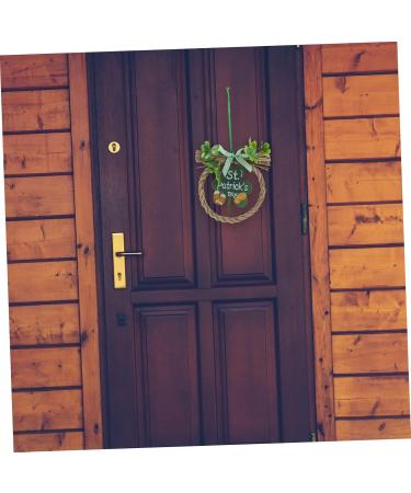 Abaodam 2pcs Shamrock Wooden Sign Hanging Front Door Wreaths Irish Party Wood St. Patrick's Day Pendants - Buy Online on SooperMarket.com