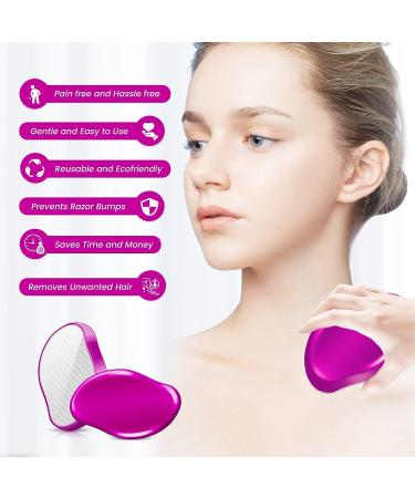 Hoyesch Crystal Hair Eraser for Women and Men - Reusable Painless Hair Remover Tool - Purple - Buy Online on SooperMarket.com