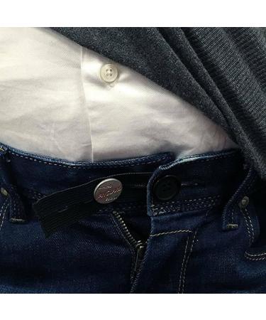 COEAYO 4PCS Elastic Waistband Extenders - Adjustable Button Extenders for Jeans | Black Waistband Expanders for Men and Women - Buy Online on SooperMarket.com
