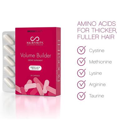Hairfinity Volume Builder: Amino Acid Booster for Thinning & Damaged Hair - 30 Capsules - Buy Online on SooperMarket.com