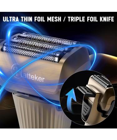 Hatteker Foil Shaver & T-Blade Trimmer Kit Waterproof Electric Razor for Men | 2-in-1 Beard & Hair Clipper with LED Display - International Shipping Available - Buy Online on SooperMarket.com