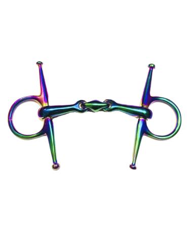 ExtremE Full Cheek RAINBOW Jointed HORSE BIT S/Steel Eggbut Snaffle 4" 4.5" 5" 5.5" Rainbow 4 Inches