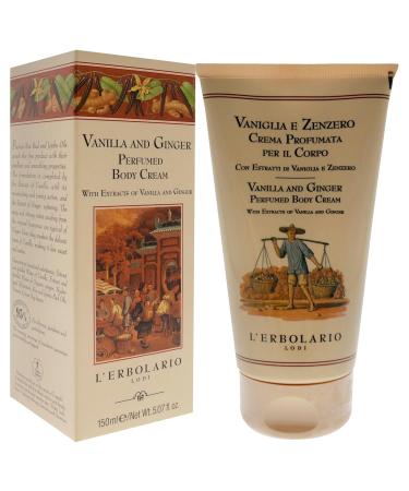 L Erbolario Vanilla and Ginger Perfumed Body Cream - Moisturizing Hydrating Cream for Dry Skin with Ginger and Vanilla Extracts - 5.07 oz - Shop Internationally - Buy Online on SooperMarket.com
