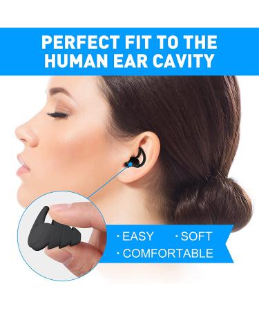 Soft Silicone Ear Plugs for Sleeping, Snoring, Work - Noise Cancelling 33 dB NRR - Reusable & Washable Loop Design - Hearing Protection for Noise Sensitivity - One Size Fits All - Buy Online on SooperMarket.com