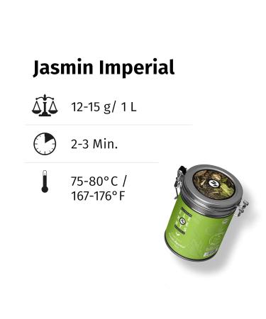 Jasmin Imperial Organic Jasmine Tea - 100g Can | Premium Green & White Teas | Alveus - No Additives 40 Cups - Buy Online on SooperMarket.com