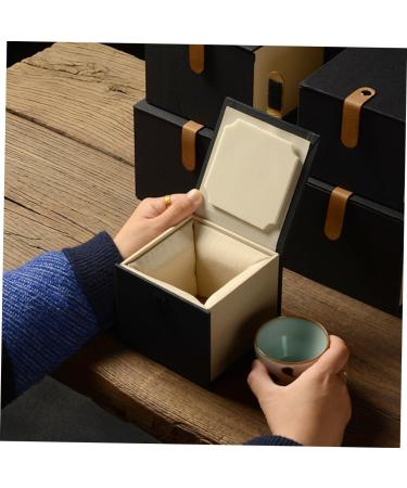 STOBOK Box Coffee Cup with Lid Storage Container China Storage Household Bridesmaid Decorative Cup 14.5X14.5CM Black - Buy Online on SooperMarket.com