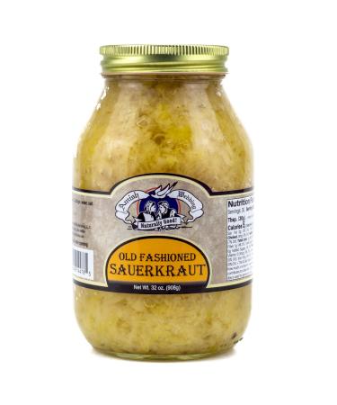 Amish Wedding Old Fashioned Sauerkraut, 32 Ounce Glass Jar