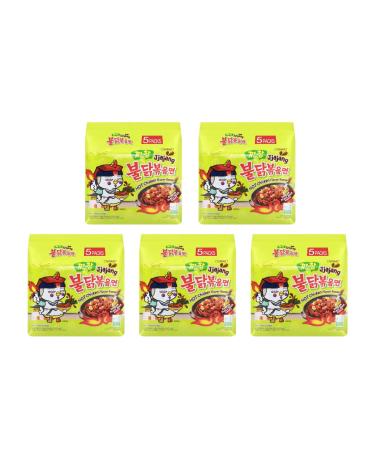 CNMART Samyang Hot Chicken Flavor Ramen - Jjajang Halal Instant Noodles (Korean Black Bean Sauce) - Pack of 25