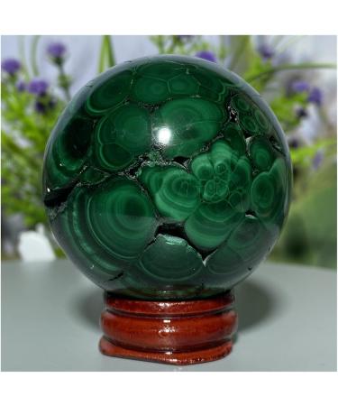 Natural Crystal Rough Natural Sphere Green Malachite Crystal Ball Natural Geode Hand Polished Specimen Reiki Gift Stone Home Decoration 1pc 350-370g - Buy Online on SooperMarket.com