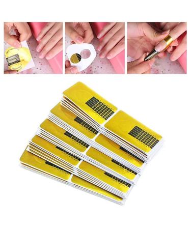 120 Piece Nail Stencils - Self-Adhesive Golden Modeling Stencils for Gel & Nail Extensions | International Shipping - Buy Online on SooperMarket.com