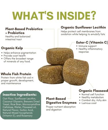 Wholistic Pet Organics Dog Multivitamin Chews | Natural Homemade Supplement with Probiotics | 120 Count - Buy Online on SooperMarket.com