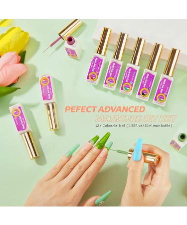 JOSLOVE Gel Liner Nail Art Gel Polish Set 12 Colors Tulip Gel Nail Polish Kit Built  Thin Nail Art Brush in Bottle  Gel DIY Nail Art Tools Gifts for Women Girls L122 C-LinerGel L122 - Buy Online on SooperMarket.com