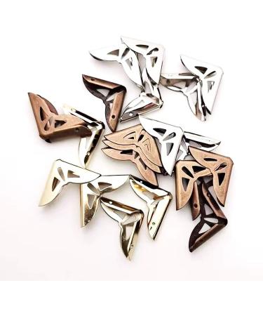 150PCS Book Corner Protector Metal Corner Cover for Scrapbook Album Menu Folder Include 50PCS Silver 50PCS Gold and 50PCS Bronze - Buy Online on SooperMarket.com