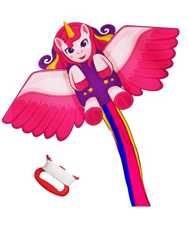 Kites for Kids Ages 4-8 8-12 | Unicorn Kite & Airplane Kite & Rainbow Elephant Kites for Toddlers Age 3-5 Beginner Adults Easy to Fly - Great Summer Toys Kids Kites Beach Games
