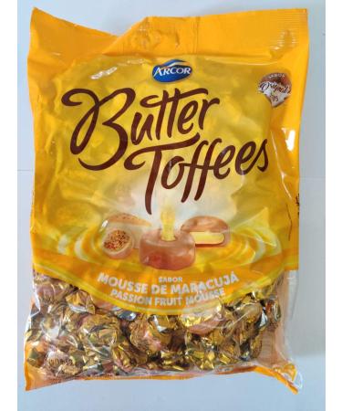 ARCOR Bala Butter Toffees Mousse de Maracuja/Passion Fruit Mousse 600 gr.- Product of Brasil.