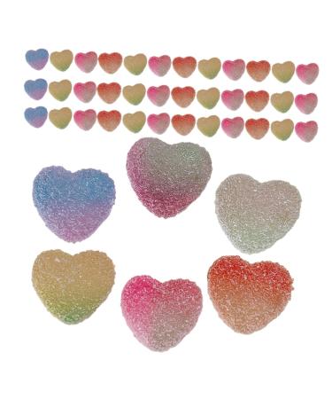 Vaguelly 50pcs Simulation Gummies Faux Candy Fake Candy Home Forniture Decor Homedecor Models Candies Fake Soft Candy Desktop Soft Candy Model Fudge Props Material Decorate Resin